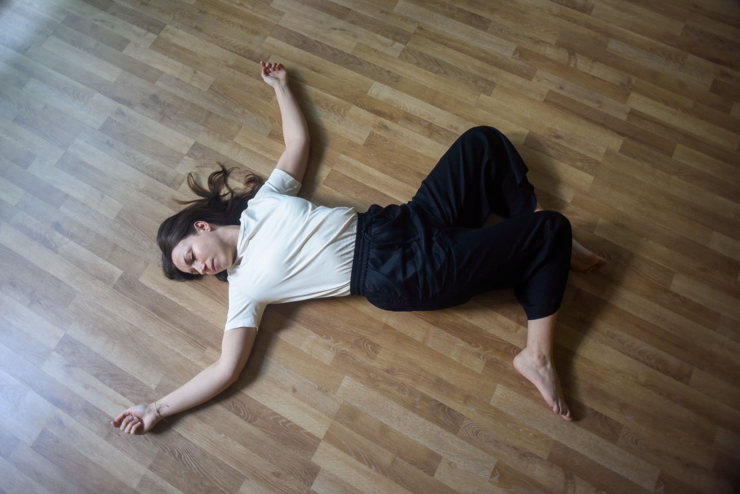 Deep relaxation on the mat after fascia release